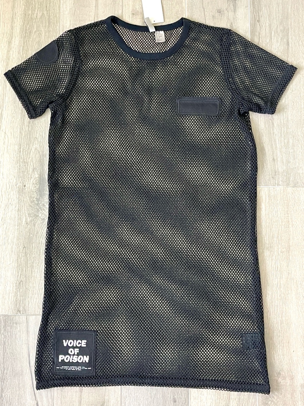 H&M Divided Black Mesh Longline Tee Dress  S Voice of Poison Graphic Punk Grunge